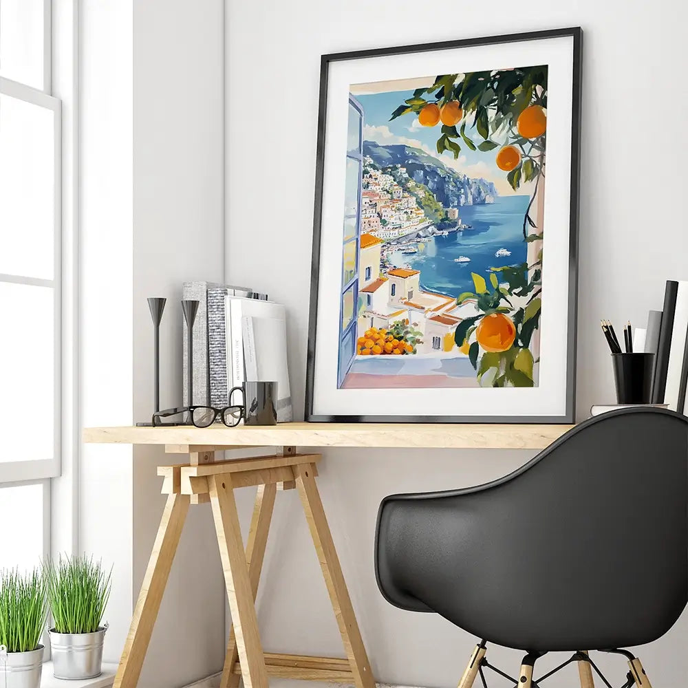 Paintings Of Amalfi Coast 3 Framed Art Print Paintings Of Amalfi Coast 3 Framed Art Print wall art product IAmHomeStudio