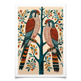 Pair Of Kestrels Art Print Pair Of Kestrels Art Print wall art product P & M Print Gallery