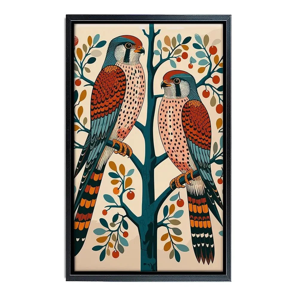 Pair Of Kestrels Canvas Print Pair Of Kestrels Canvas Print wall art product P & M Print Gallery