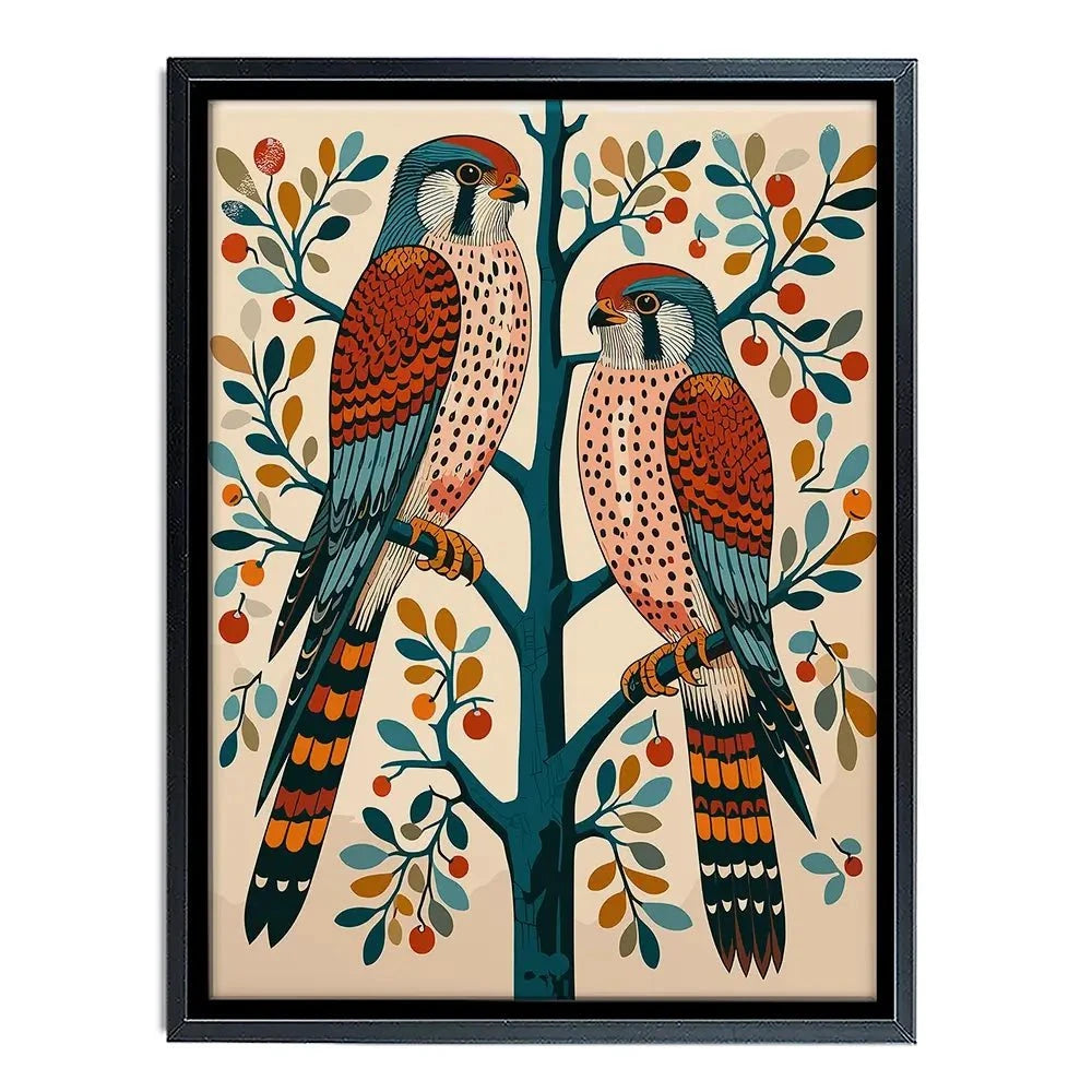 Pair Of Kestrels Canvas Print Pair Of Kestrels Canvas Print wall art product P & M Print Gallery