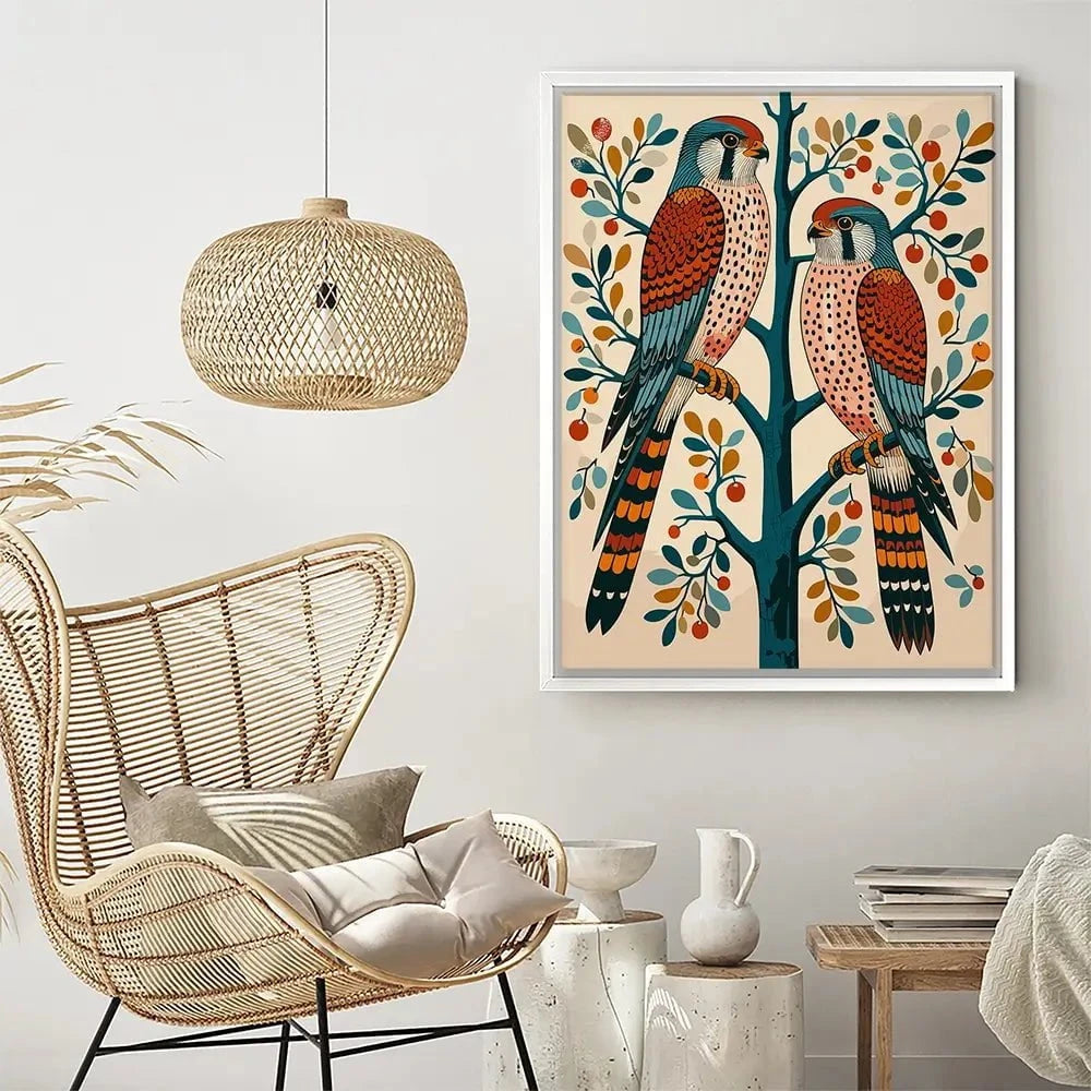 Pair Of Kestrels Canvas Print Pair Of Kestrels Canvas Print wall art product P & M Print Gallery