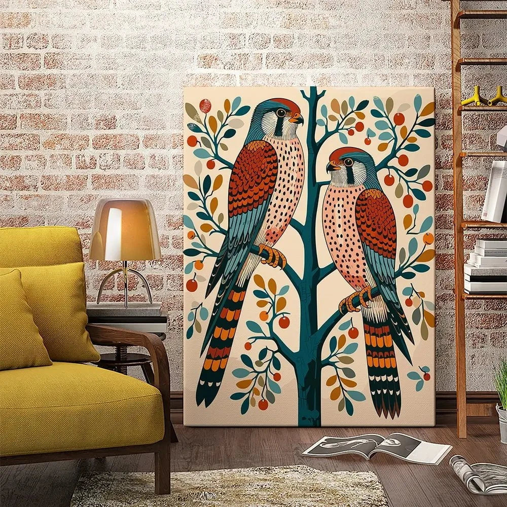 Pair Of Kestrels Canvas Print Pair Of Kestrels Canvas Print wall art product P & M Print Gallery