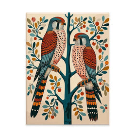 Pair Of Kestrels Canvas Print Pair Of Kestrels Canvas Print wall art product P & M Print Gallery