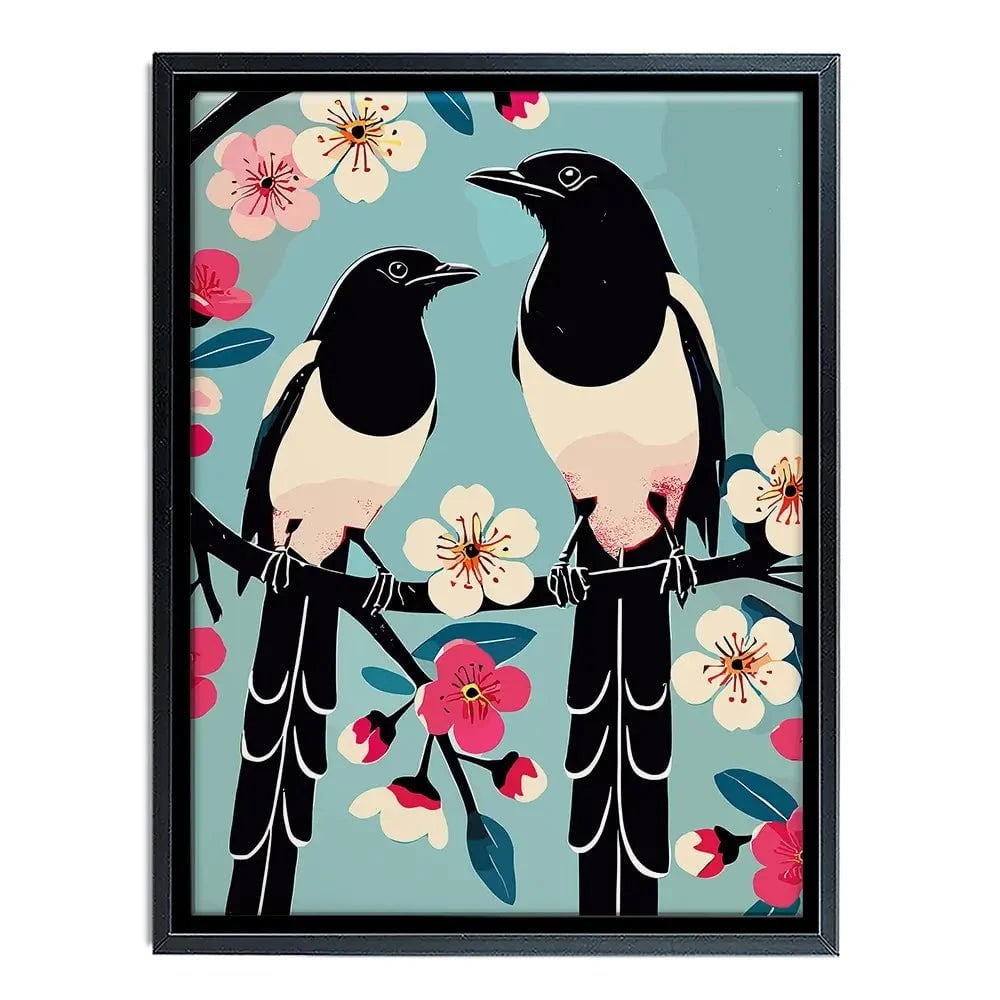 Pair Of Magpies Canvas Print Pair Of Magpies Canvas Print wall art product P & M Print Gallery