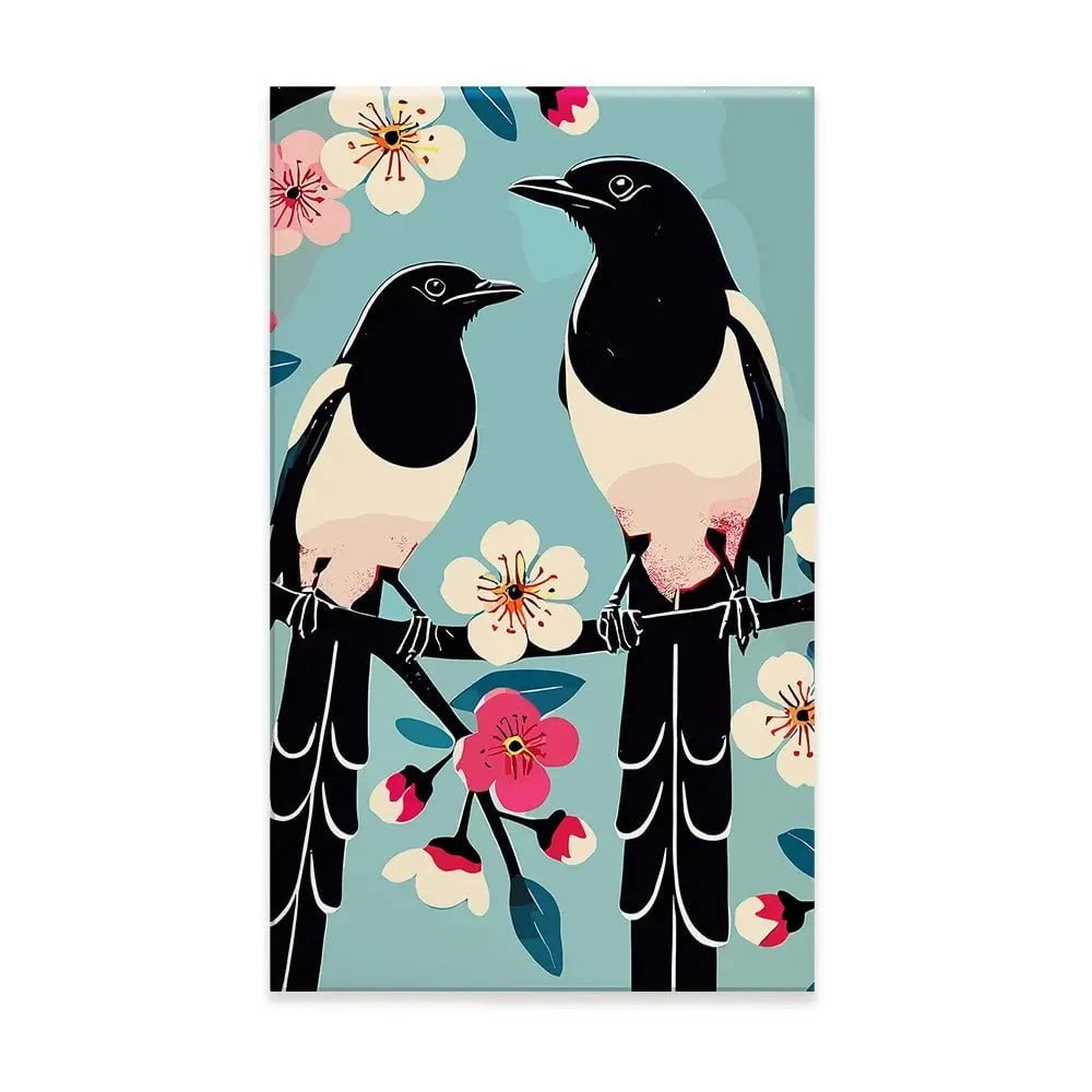Pair Of Magpies Canvas Print Pair Of Magpies Canvas Print wall art product P & M Print Gallery