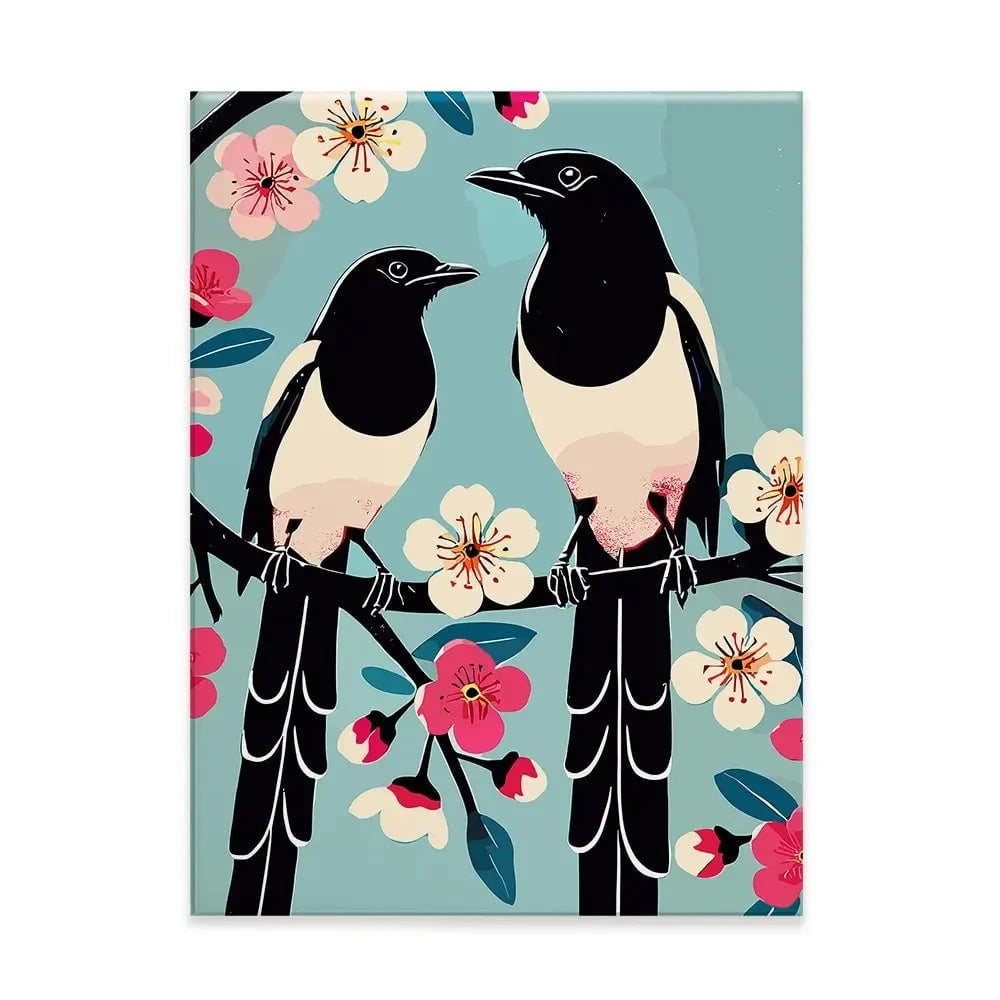 Pair Of Magpies Canvas Print Pair Of Magpies Canvas Print wall art product P & M Print Gallery