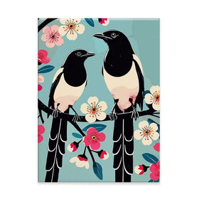 Pair Of Magpies Canvas Print Pair Of Magpies Canvas Print wall art product P & M Print Gallery