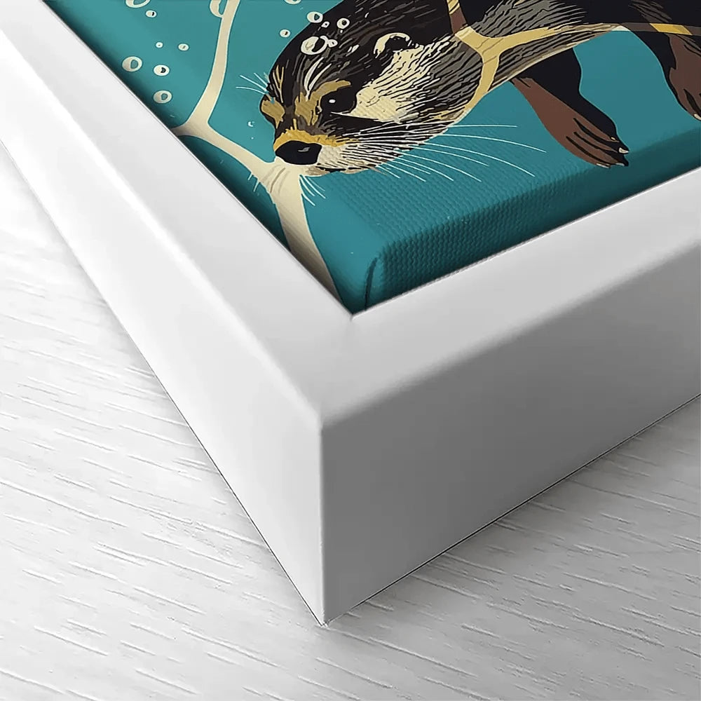Pair Of Otters Canvas Print Pair Of Otters Canvas Print wall art product P & M Print Gallery