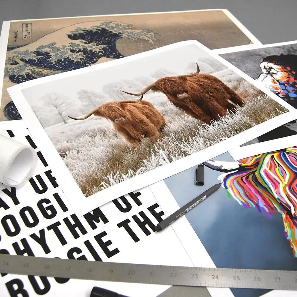 Pair Of Winter Cows Art Print Pair Of Winter Cows Art Print wall art product defotoberg / Shutterstock