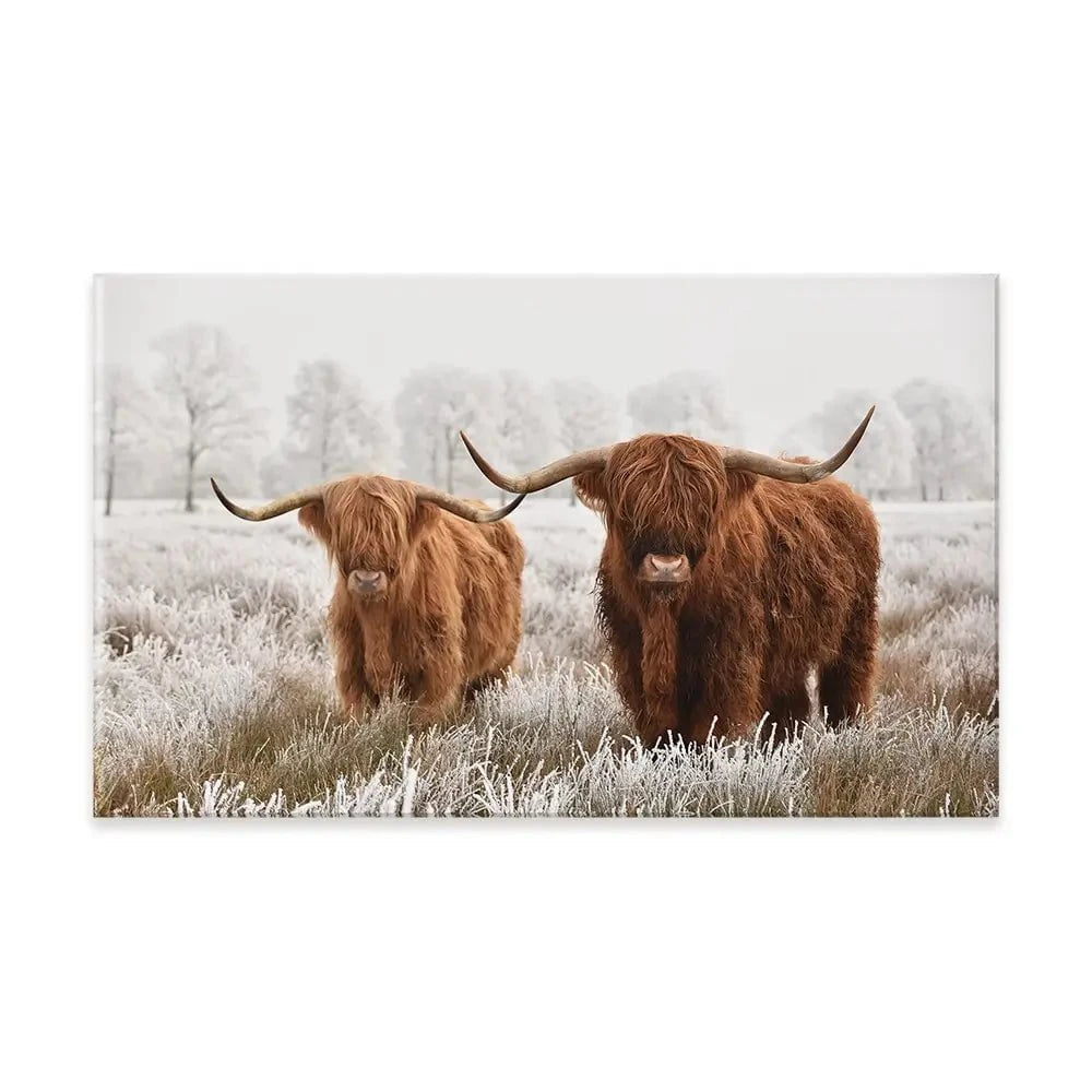 Pair Of Winter Cows Canvas Print Pair Of Winter Cows Canvas Print wall art product defotoberg / Shutterstock