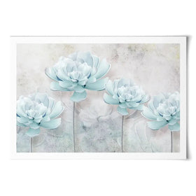 Pale Blue Floral Art Print Pale Blue Floral Art Print wall art product FLOWER 3D / Shutterstock
