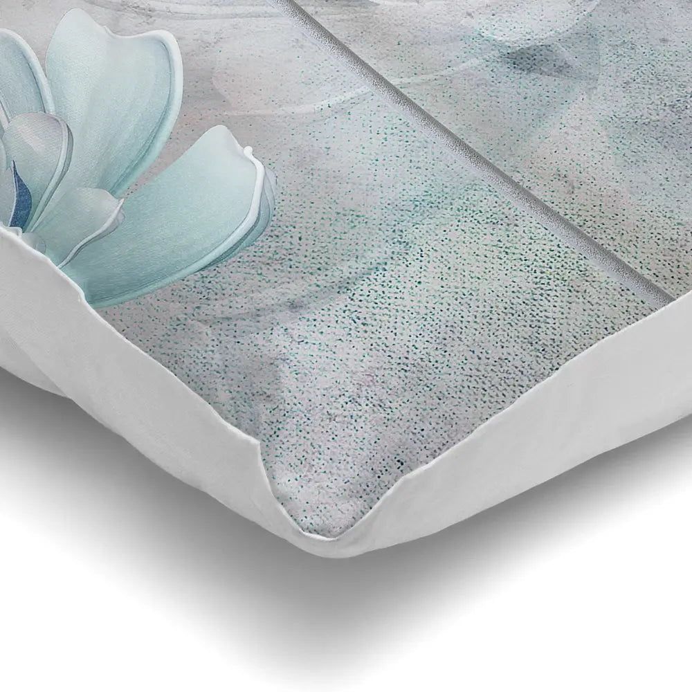 Pale Blue Floral Cushion Pale Blue Floral Cushion wall art product FLOWER 3D / Shutterstock