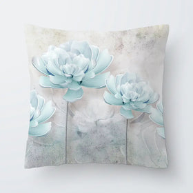 Pale Blue Floral Cushion Pale Blue Floral Cushion wall art product FLOWER 3D / Shutterstock