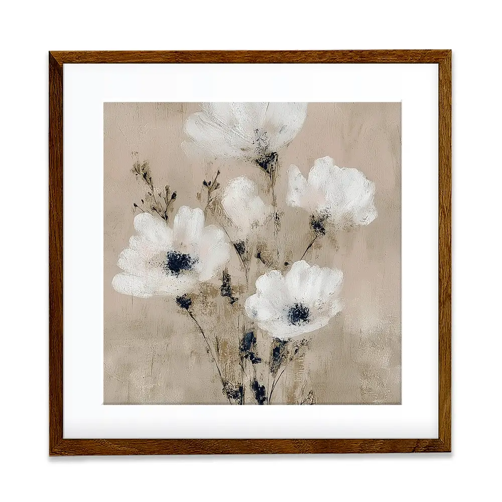 Pale Boho Bouquet 3 Square Framed Art Print Pale Boho Bouquet 3 Square Framed Art Print wall art product Chromatic Storm Studio