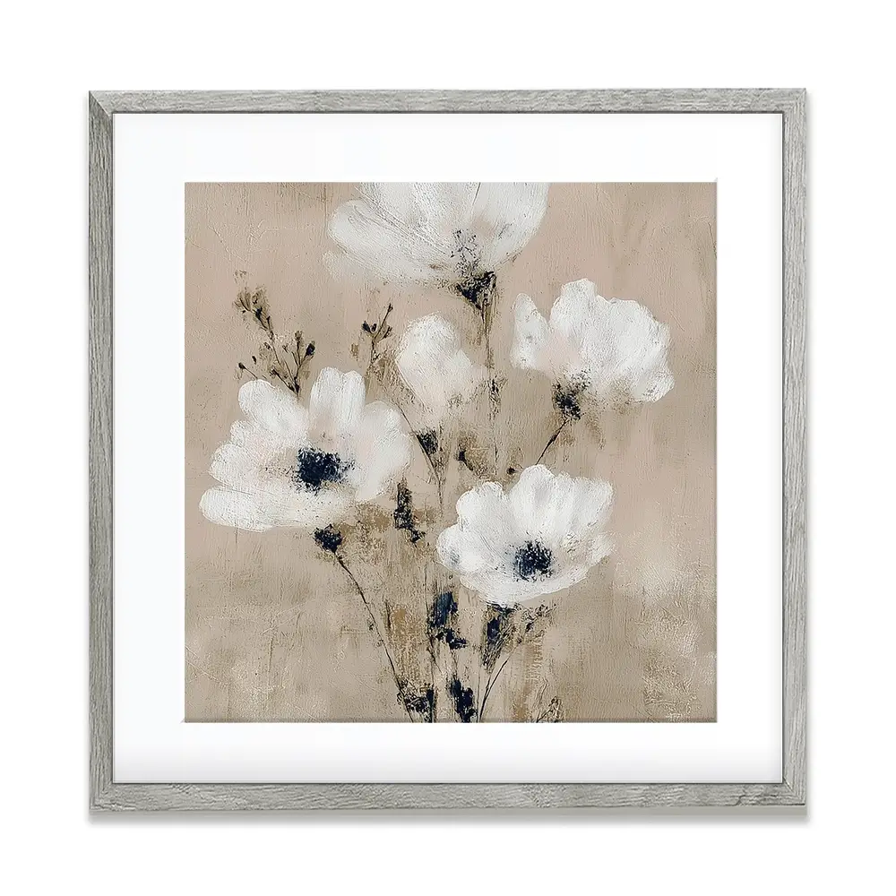 Pale Boho Bouquet 3 Square Framed Art Print Pale Boho Bouquet 3 Square Framed Art Print wall art product Chromatic Storm Studio