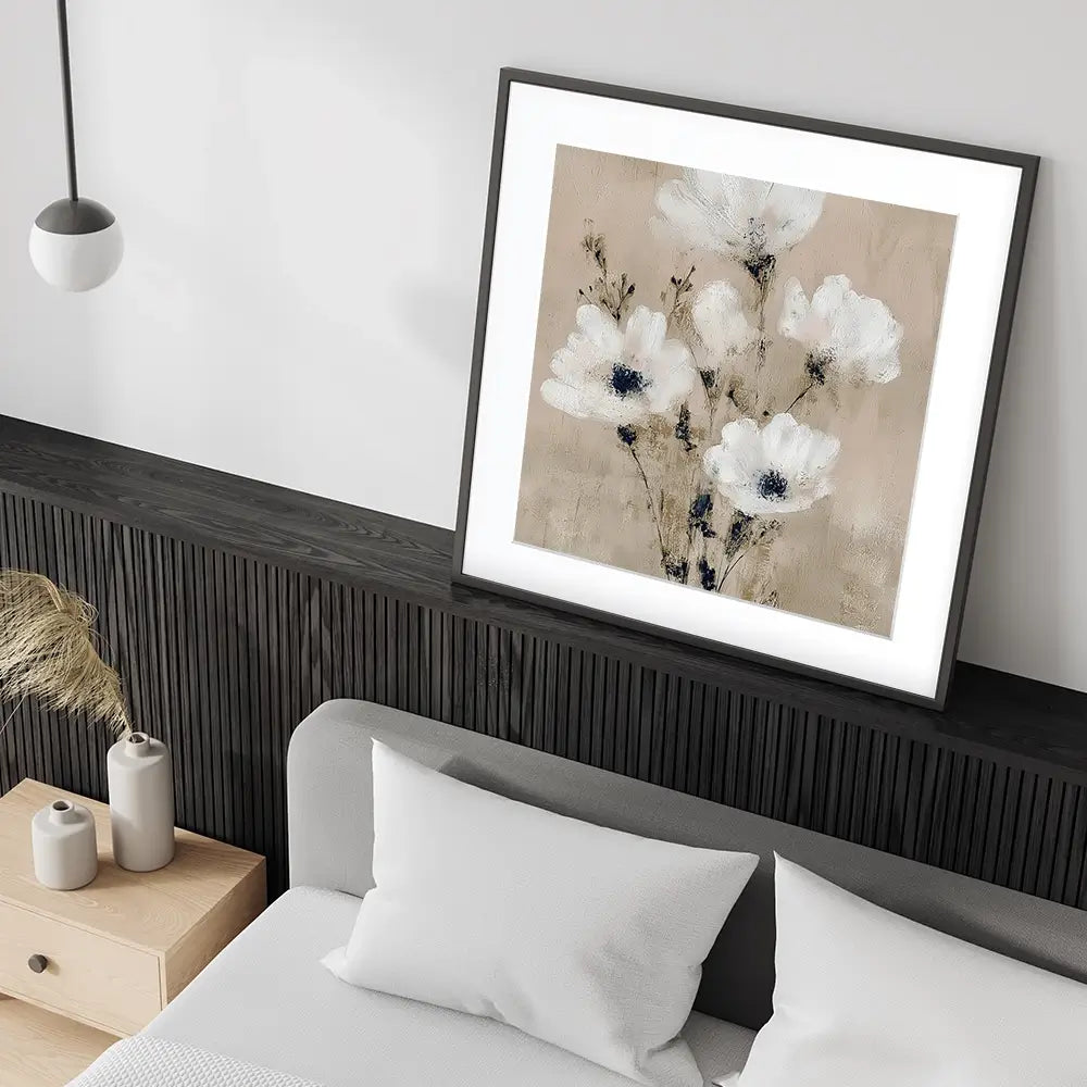 Pale Boho Bouquet 3 Square Framed Art Print Pale Boho Bouquet 3 Square Framed Art Print wall art product Chromatic Storm Studio