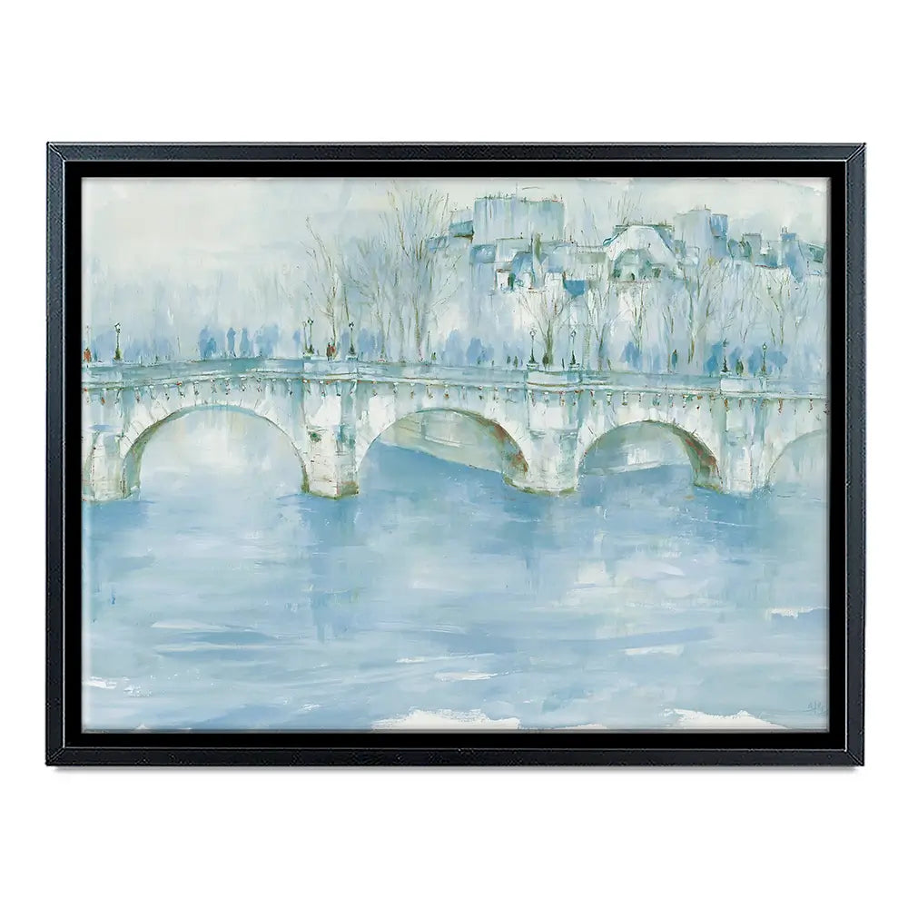 Pale Bridge Over River Canvas Print Pale Bridge Over River Canvas Print wall art product Chromatic Storm Studio