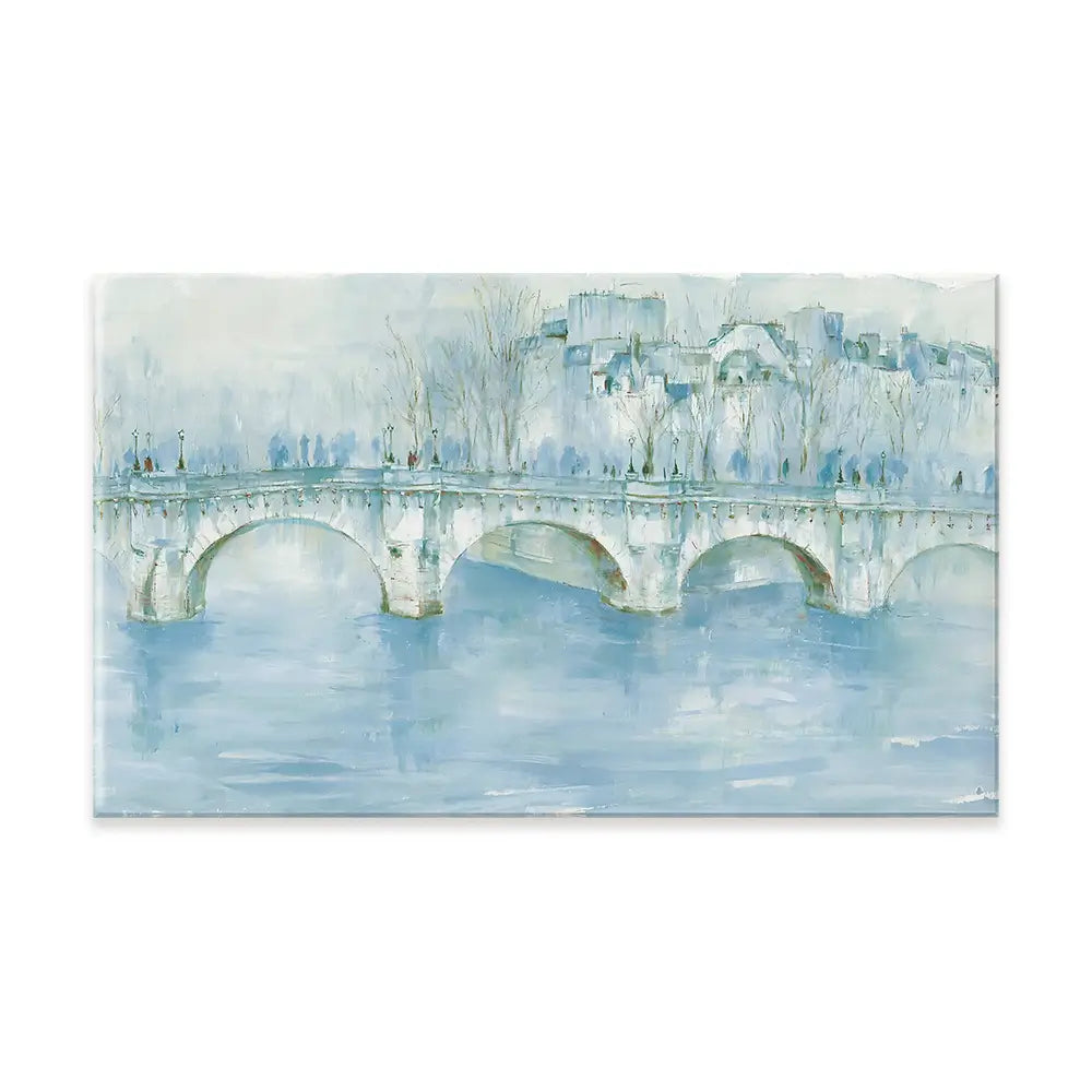 Pale Bridge Over River Canvas Print Pale Bridge Over River Canvas Print wall art product Chromatic Storm Studio