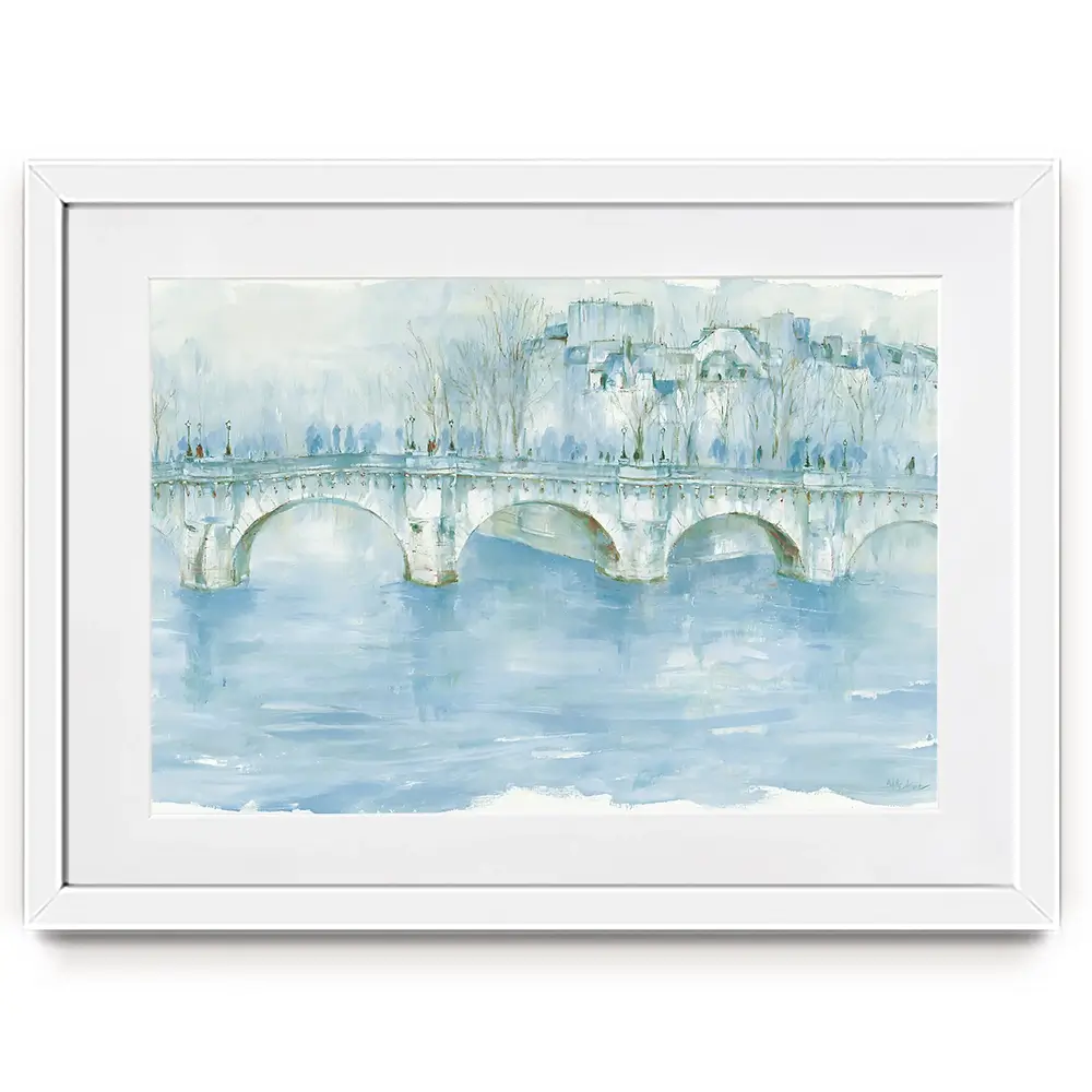 Pale Bridge Over River Framed Art Print Pale Bridge Over River Framed Art Print wall art product Chromatic Storm Studio