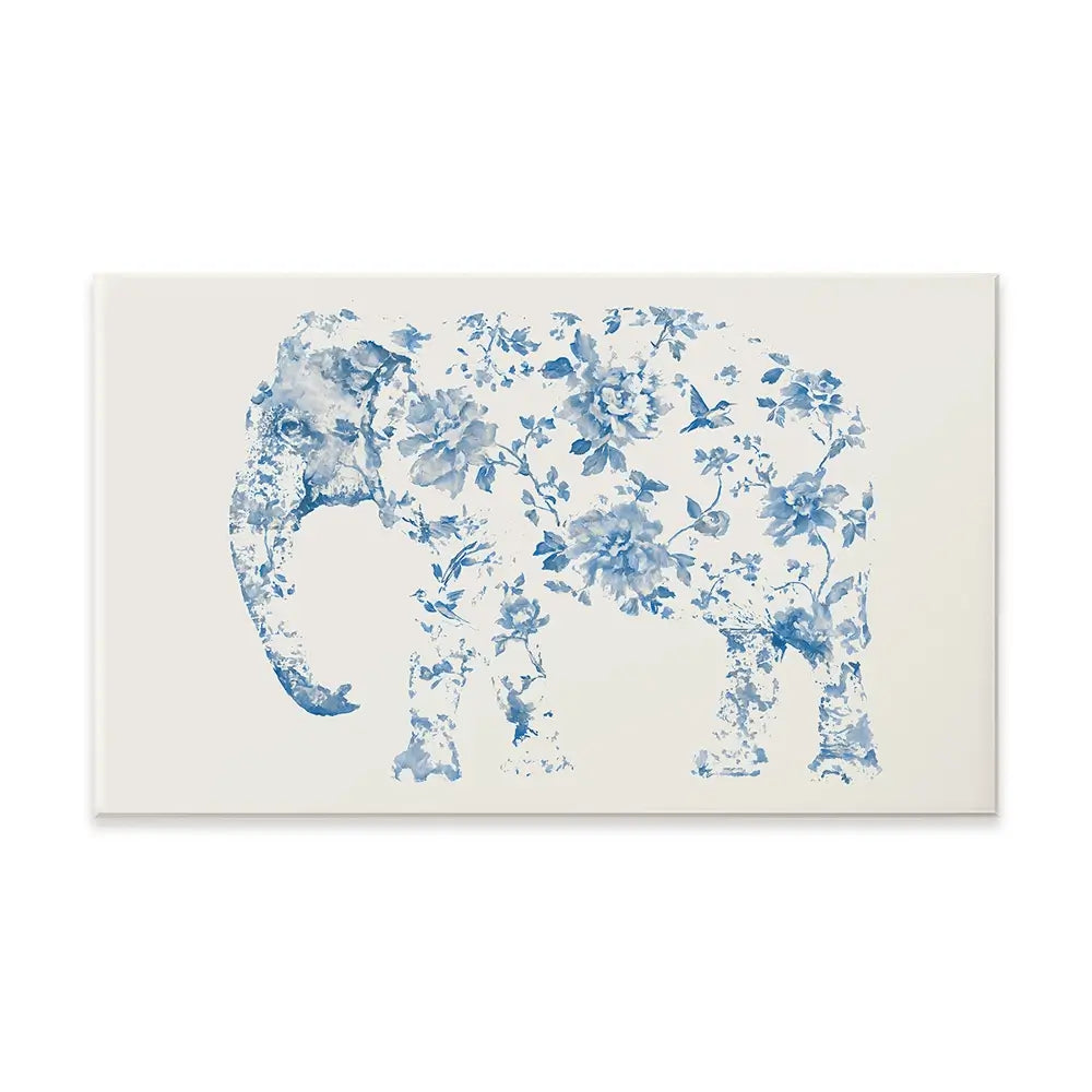 Pale Chinoiserie Elephant Canvas Print Pale Chinoiserie Elephant Canvas Print wall art product Chromatic Storm Studio