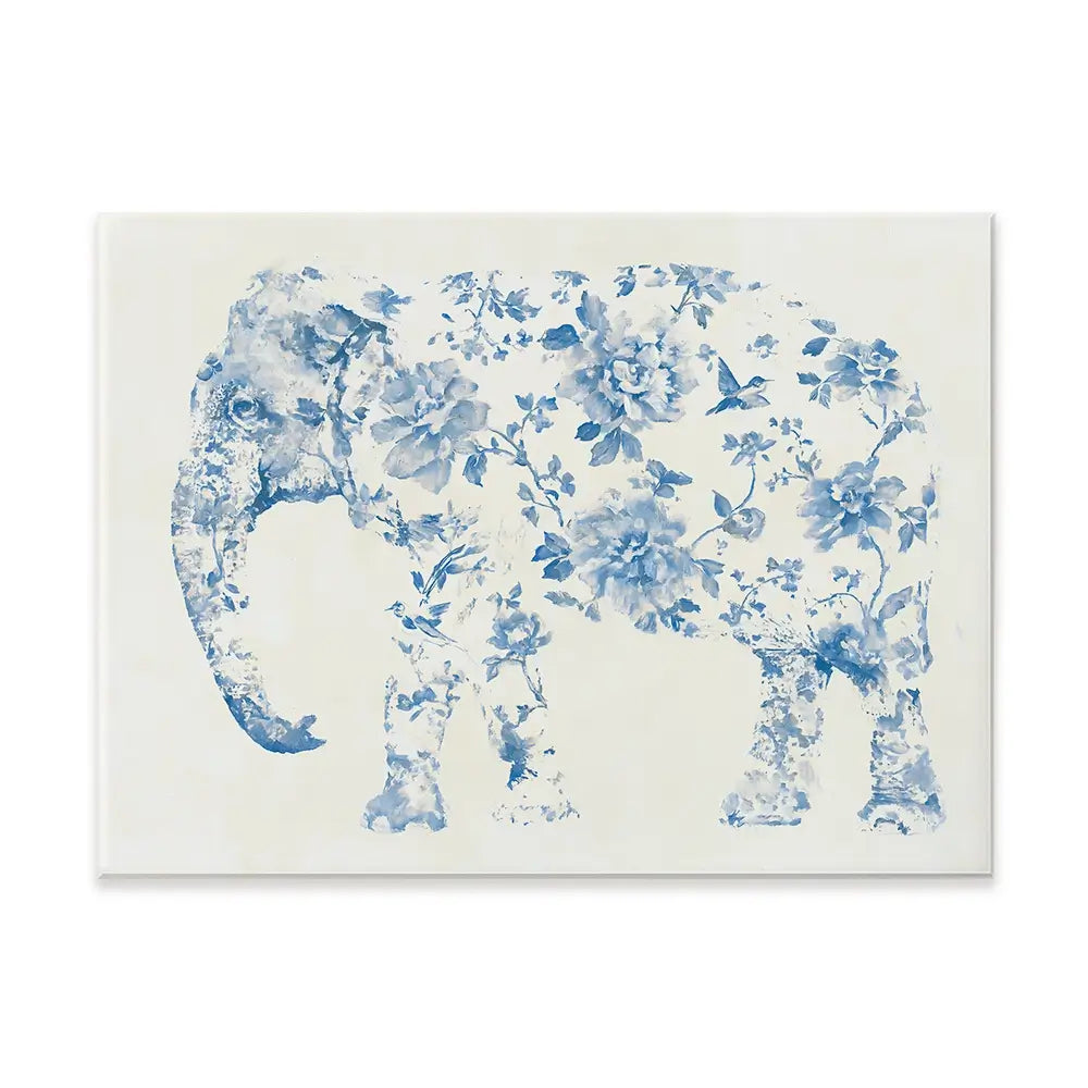 Pale Chinoiserie Elephant Canvas Print Pale Chinoiserie Elephant Canvas Print wall art product Chromatic Storm Studio