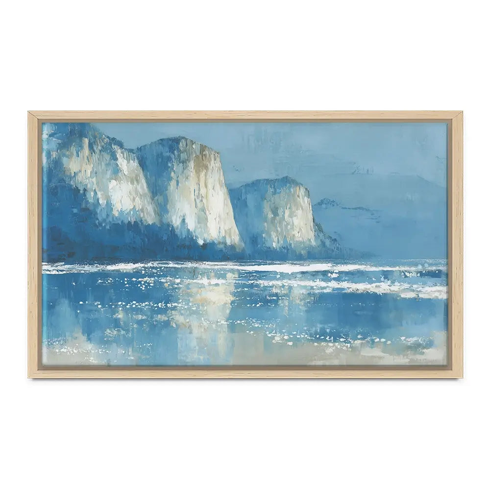 Pale Coastal Cliffs Canvas Print Pale Coastal Cliffs Canvas Print wall art product Chromatic Storm Studio