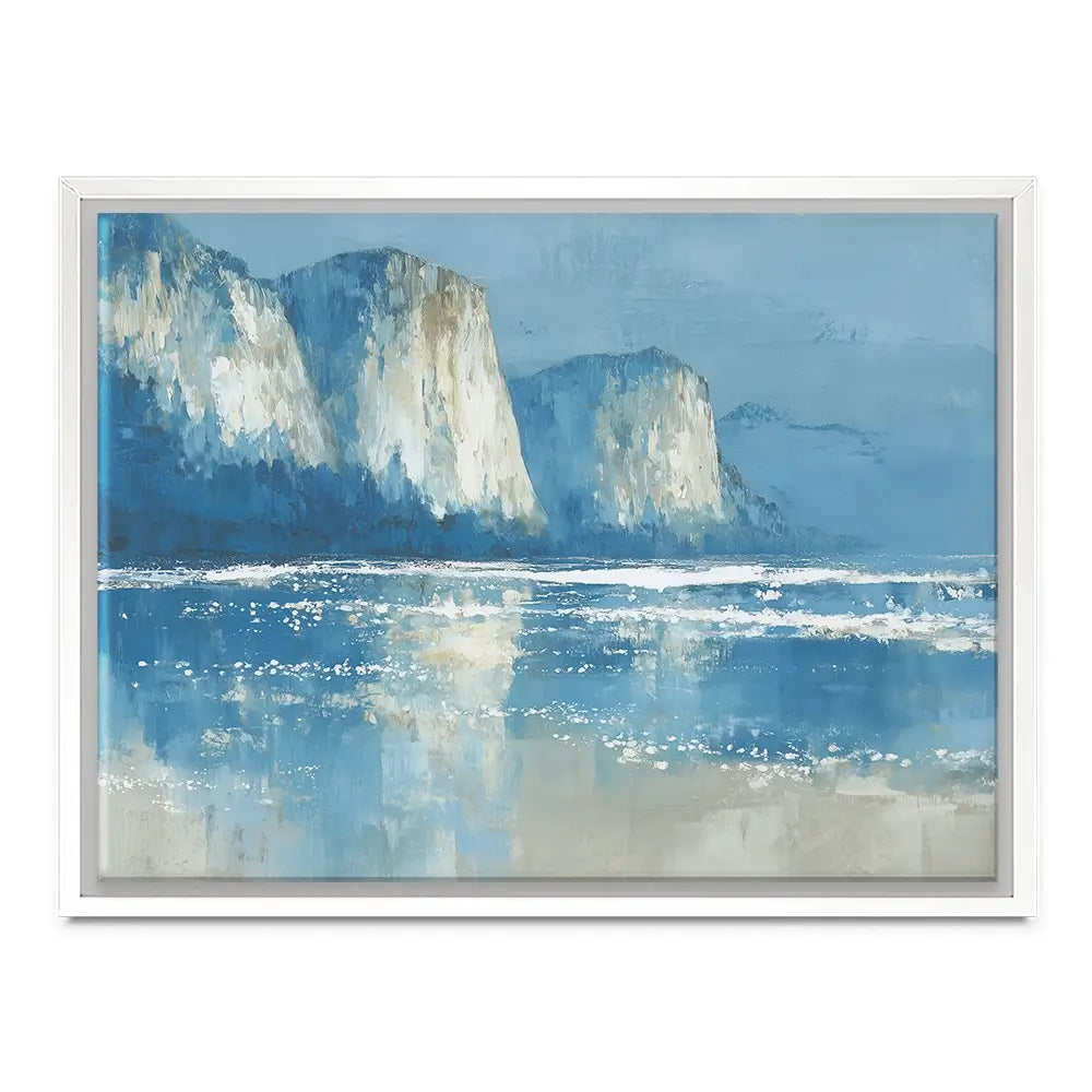 Pale Coastal Cliffs Canvas Print Pale Coastal Cliffs Canvas Print wall art product Chromatic Storm Studio