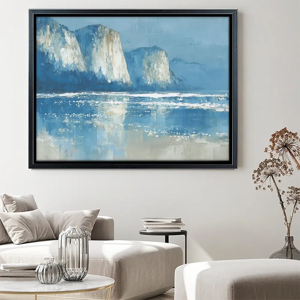 Pale Coastal Cliffs Canvas Print Pale Coastal Cliffs Canvas Print wall art product Chromatic Storm Studio