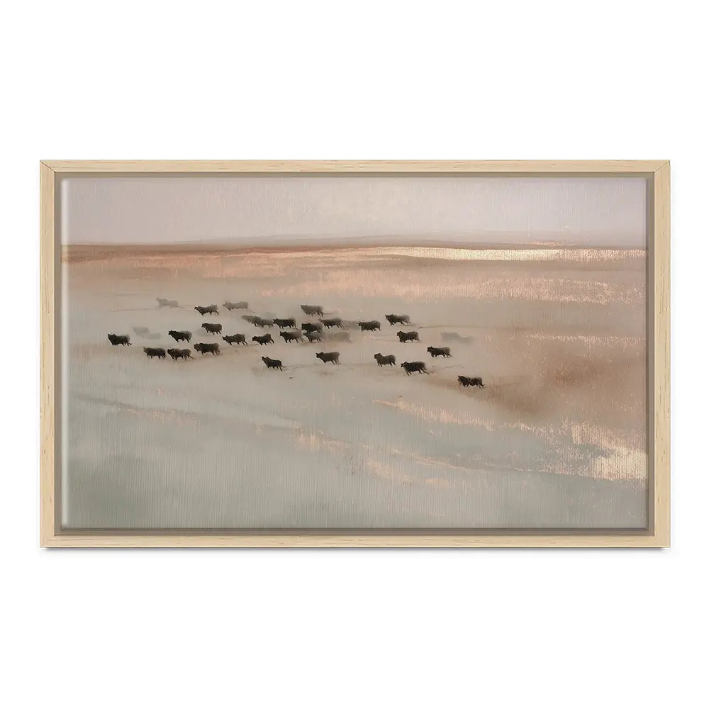Pale Herd Dust Run Canvas Print Pale Herd Dust Run Canvas Print wall art product Chromatic Storm Studio