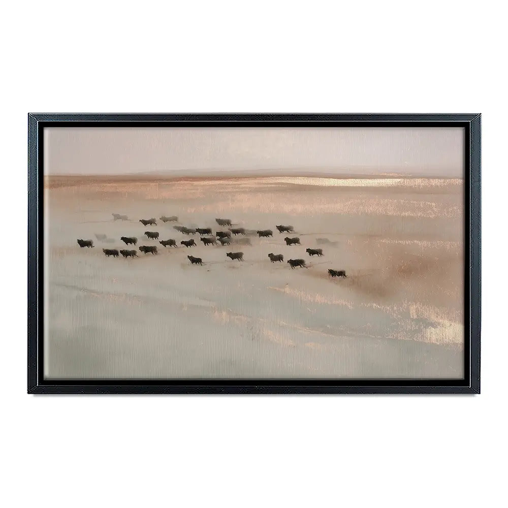 Pale Herd Dust Run Canvas Print Pale Herd Dust Run Canvas Print wall art product Chromatic Storm Studio