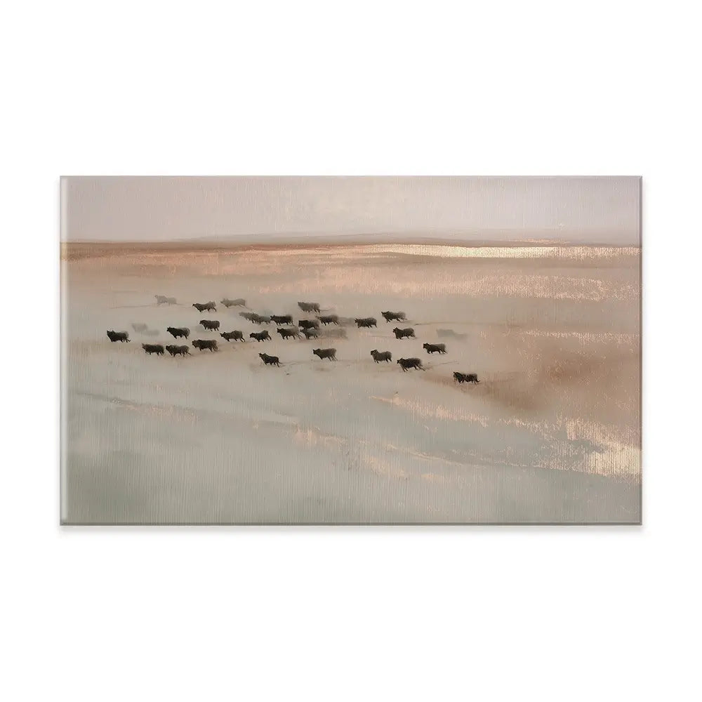 Pale Herd Dust Run Canvas Print Pale Herd Dust Run Canvas Print wall art product Chromatic Storm Studio