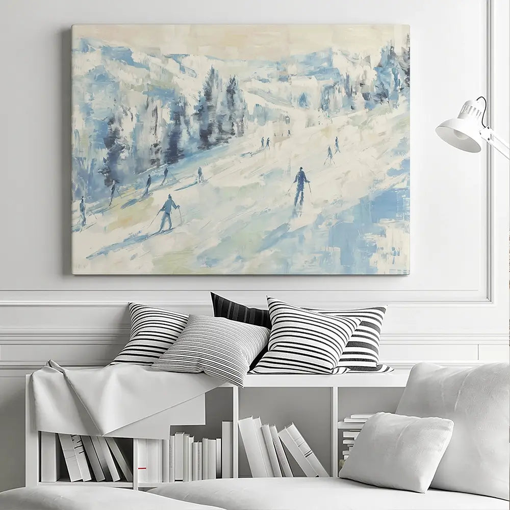 Pale Ski Slope Canvas Print Pale Ski Slope Canvas Print wall art product Chromatic Storm Studio