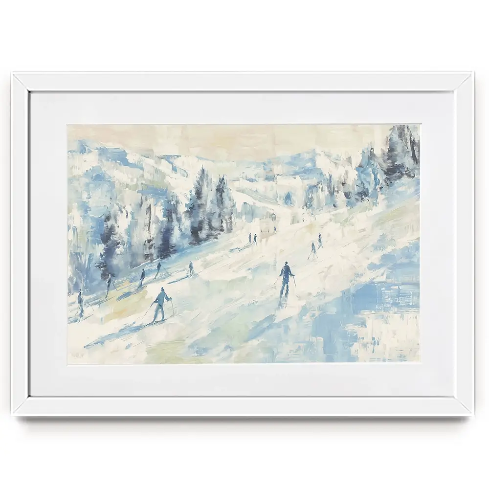 Pale Ski Slope Framed Art Print Pale Ski Slope Framed Art Print wall art product Chromatic Storm Studio
