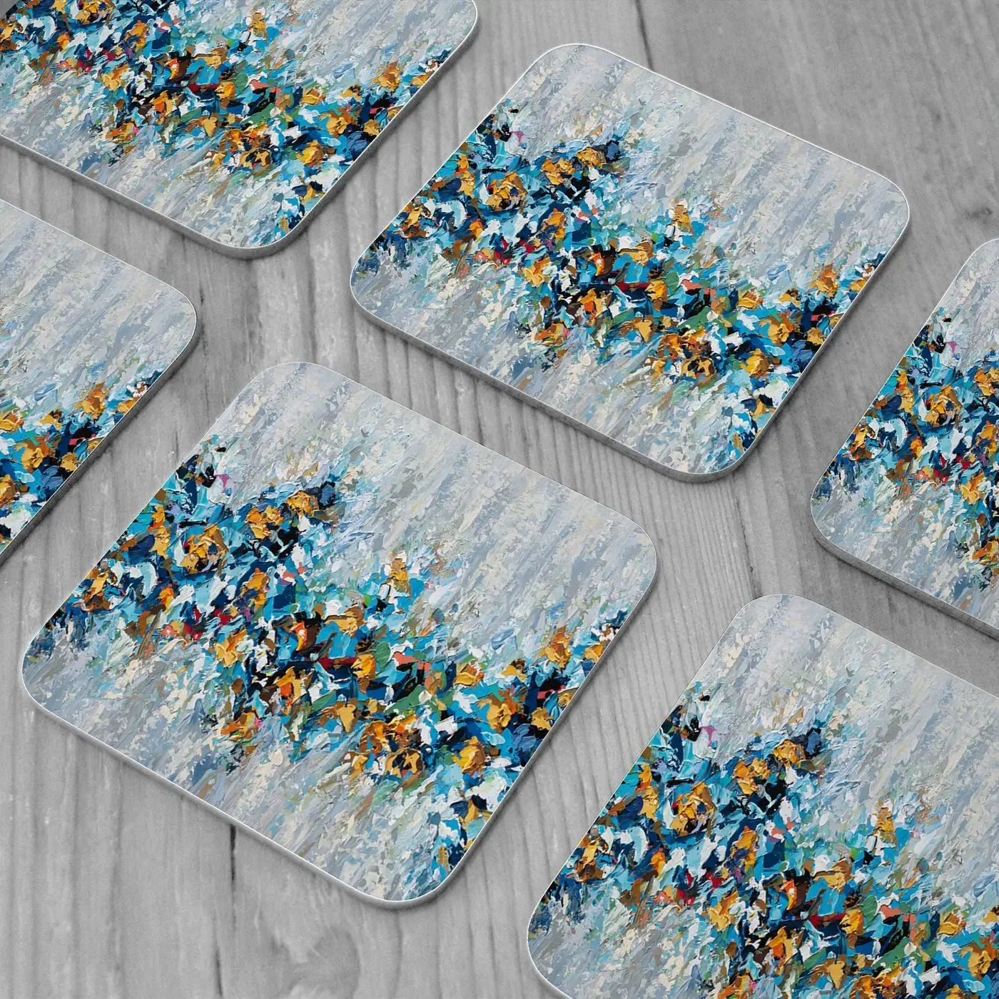 Palette Knife Abstract Coaster Set Palette Knife Abstract Coaster Set | Palette Knife Art Coasters wall art product Olga Tkachyk
