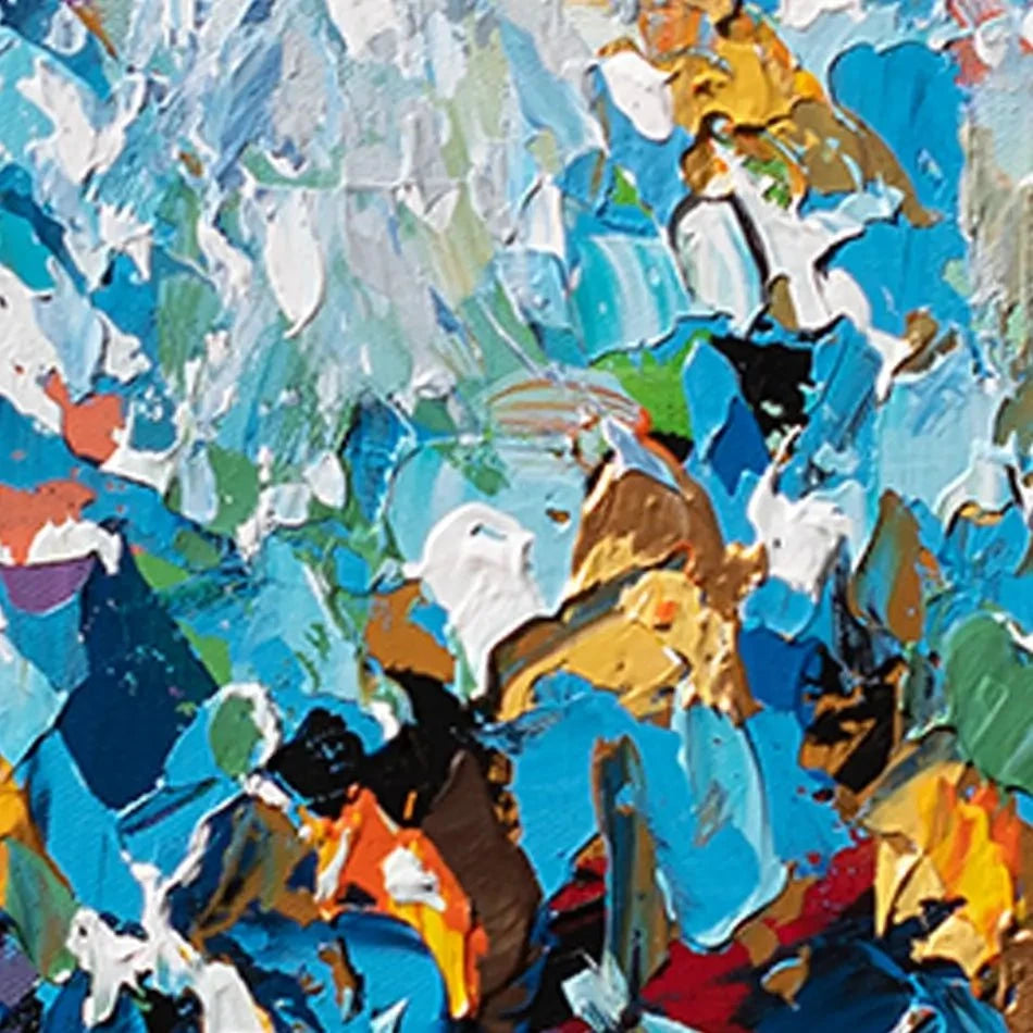 Palette Knife Abstract Framed Art Print Trio Palette Knife Abstract Framed Art Print Trio wall art product Olga Tkachyk