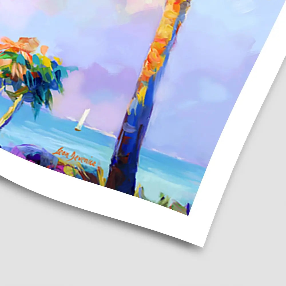 Palm Trees In The Suns Warmth Art Print Palm Trees In The Suns Warmth Art Print wall art product Leon Devenice