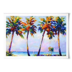Palm Trees In The Suns Warmth Art Print Palm Trees In The Suns Warmth Art Print wall art product Leon Devenice