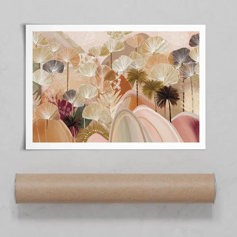 Palms And Poetry Art Print Palms And Poetry Art Print wall art product Isabella Karolewicz
