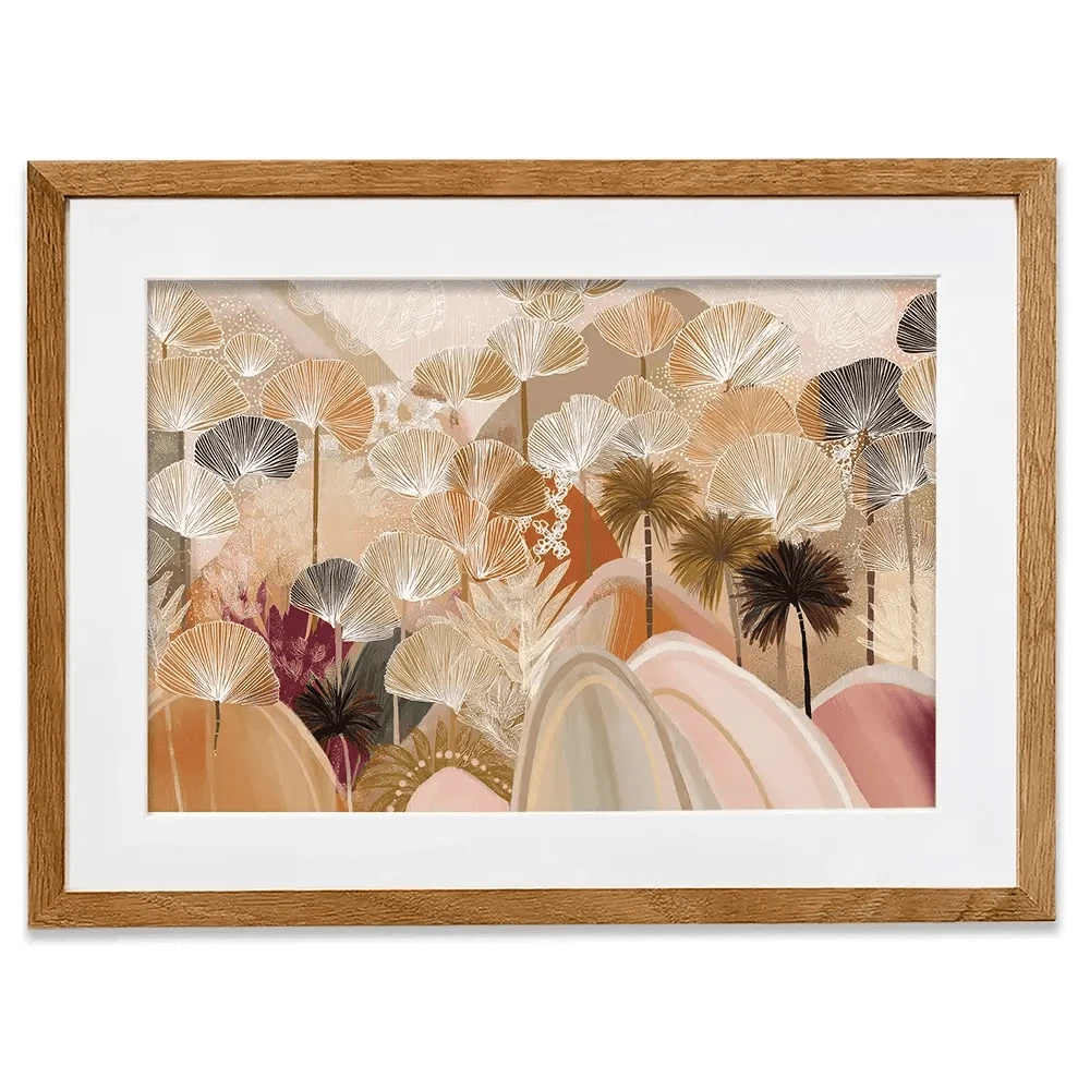 Palms And Poetry Framed Art Print Palms And Poetry Framed Art Print wall art product Isabella Karolewicz