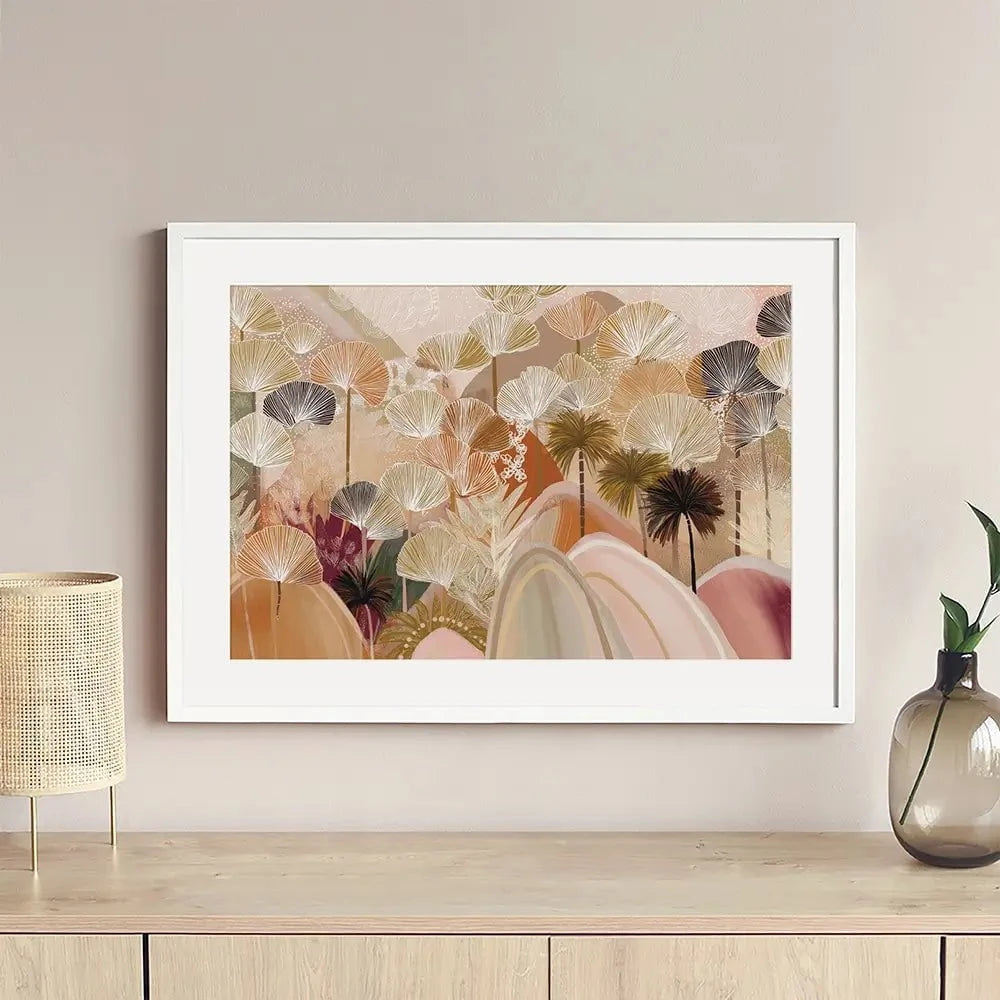 Palms And Poetry Framed Art Print Palms And Poetry Framed Art Print wall art product Isabella Karolewicz