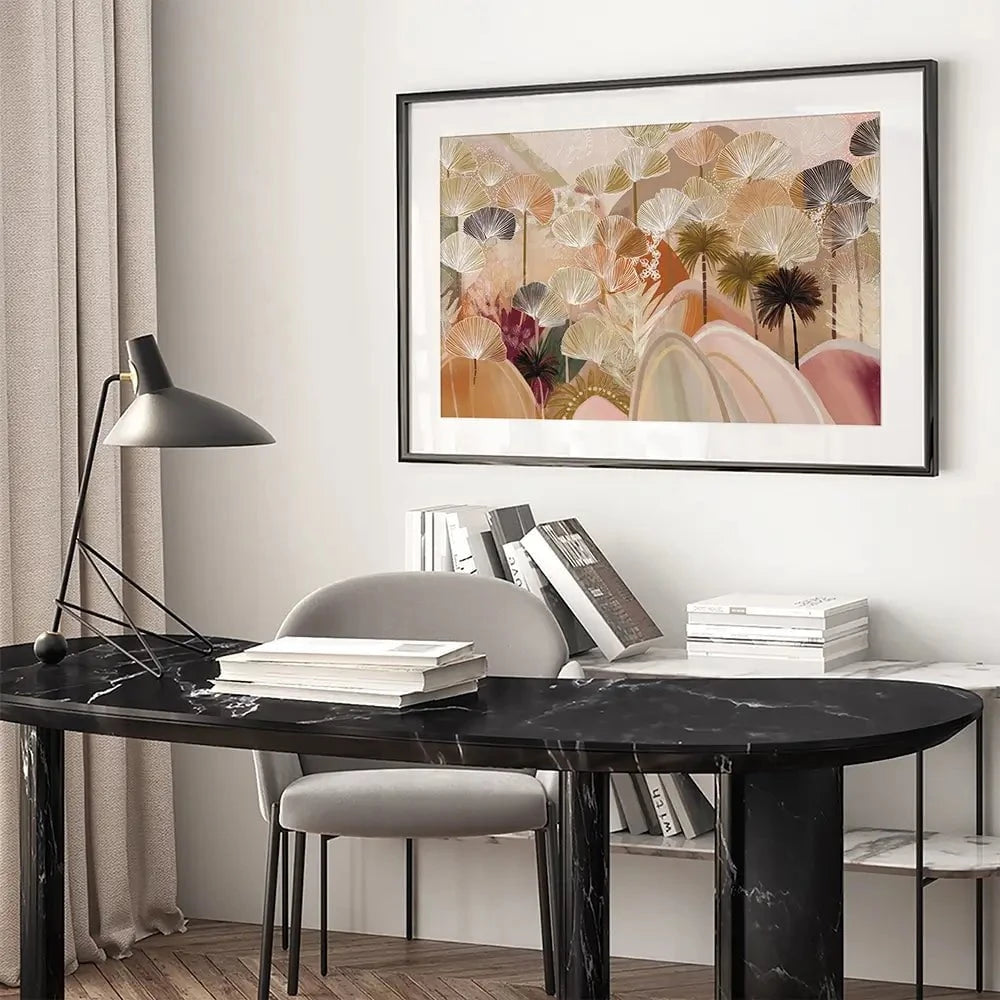 Palms And Poetry Framed Art Print Palms And Poetry Framed Art Print wall art product Isabella Karolewicz