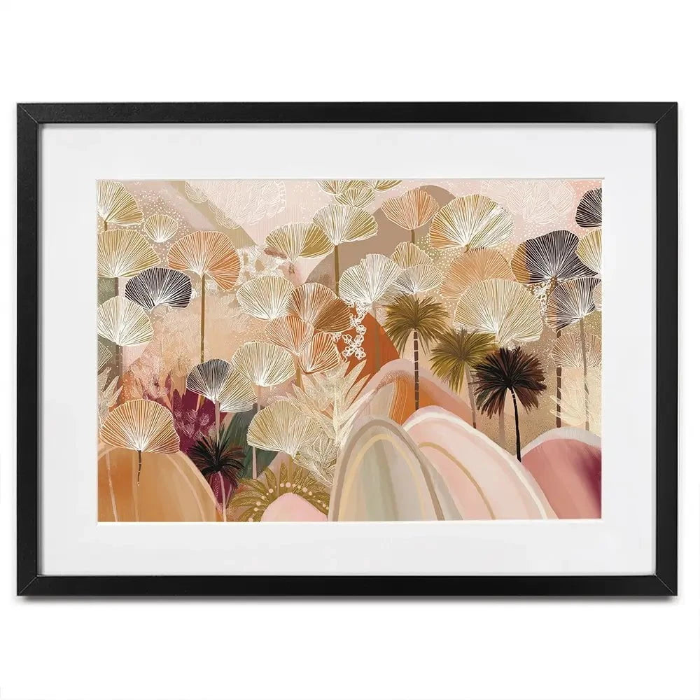 Palms And Poetry Framed Art Print Palms And Poetry Framed Art Print wall art product Isabella Karolewicz