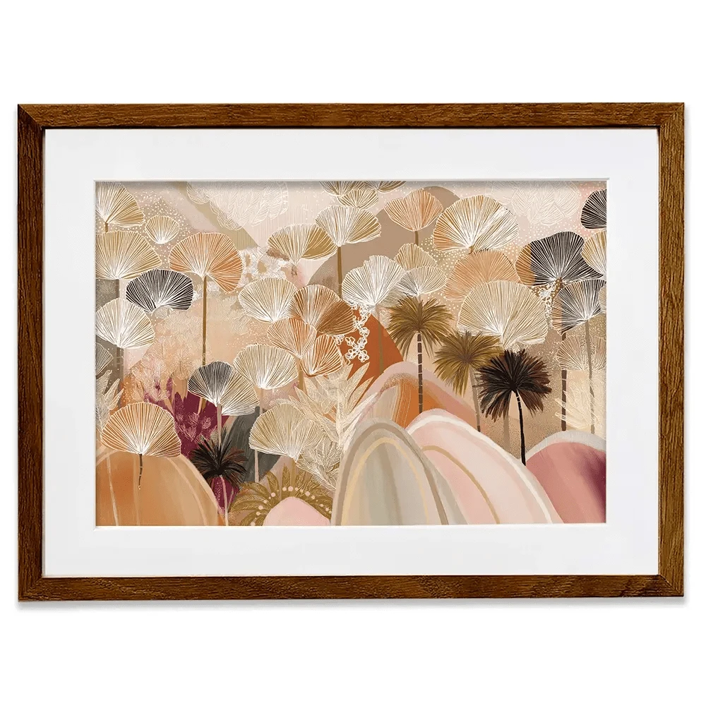 Palms And Poetry Framed Art Print Palms And Poetry Framed Art Print wall art product Isabella Karolewicz