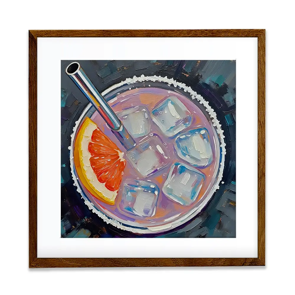 Paloma Cocktail Square Framed Art Print Paloma Cocktail Square Framed Art Print wall art product David Alexander Elder