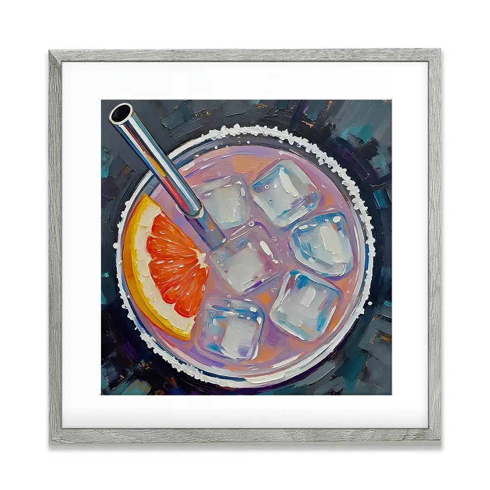 Paloma Cocktail Square Framed Art Print Paloma Cocktail Square Framed Art Print wall art product David Alexander Elder