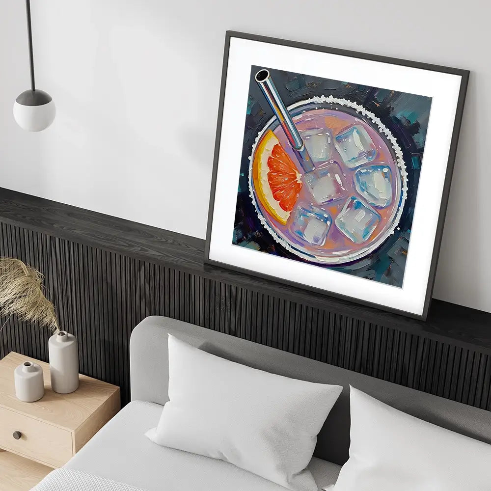 Paloma Cocktail Square Framed Art Print Paloma Cocktail Square Framed Art Print wall art product David Alexander Elder