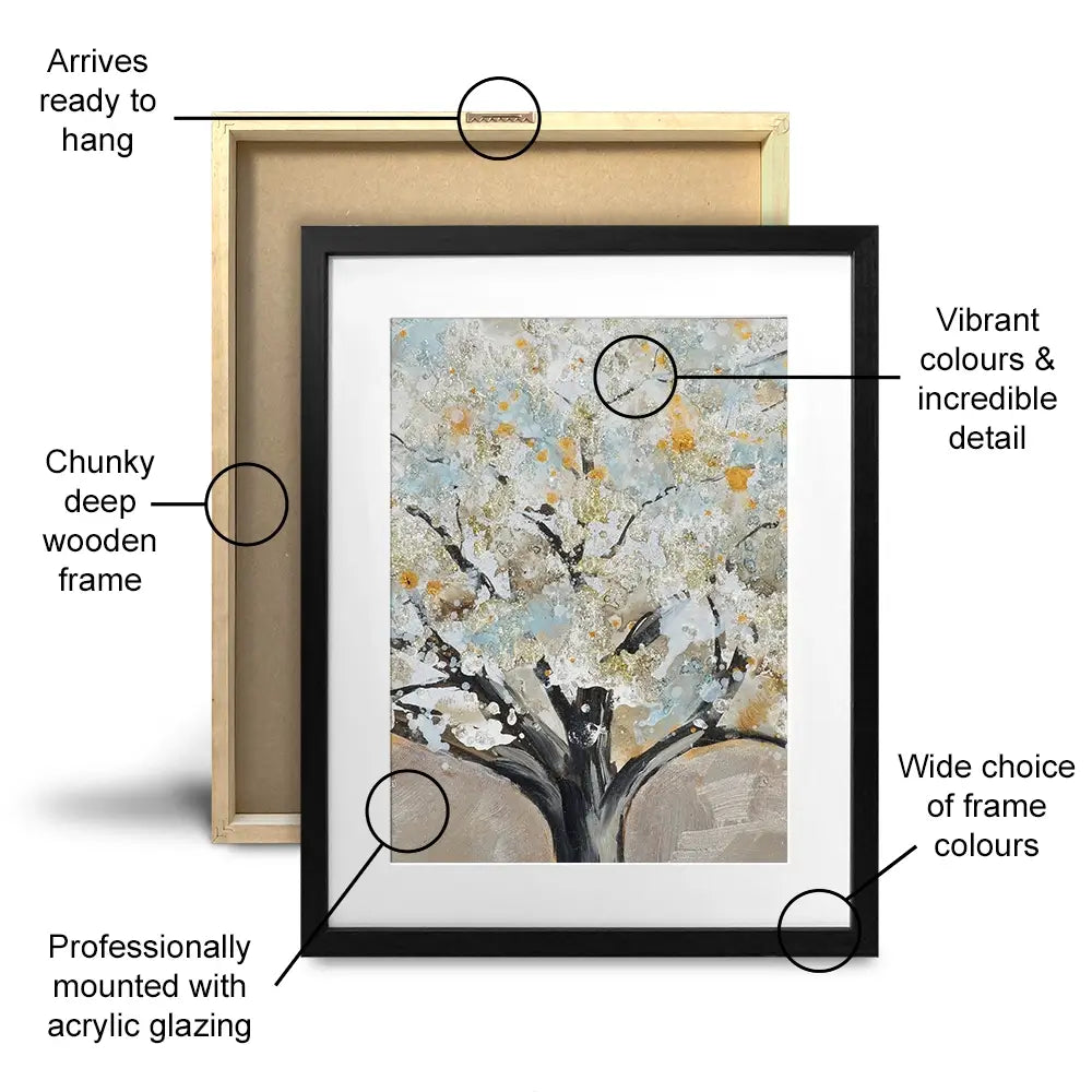 Panoramic Tree Framed Art Print Trio Panoramic Tree Framed Art Print Trio wall art product Art Print Shop