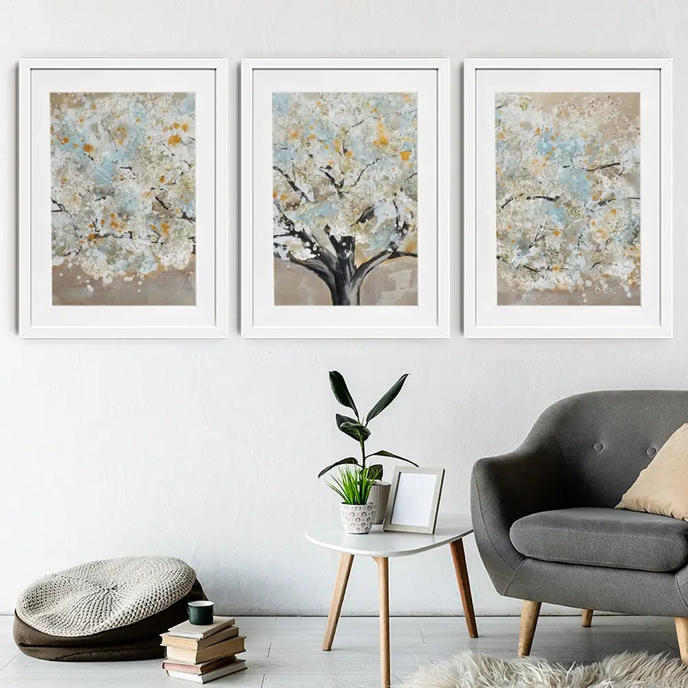 Panoramic Tree Framed Art Print Trio Panoramic Tree Framed Art Print Trio wall art product Art Print Shop