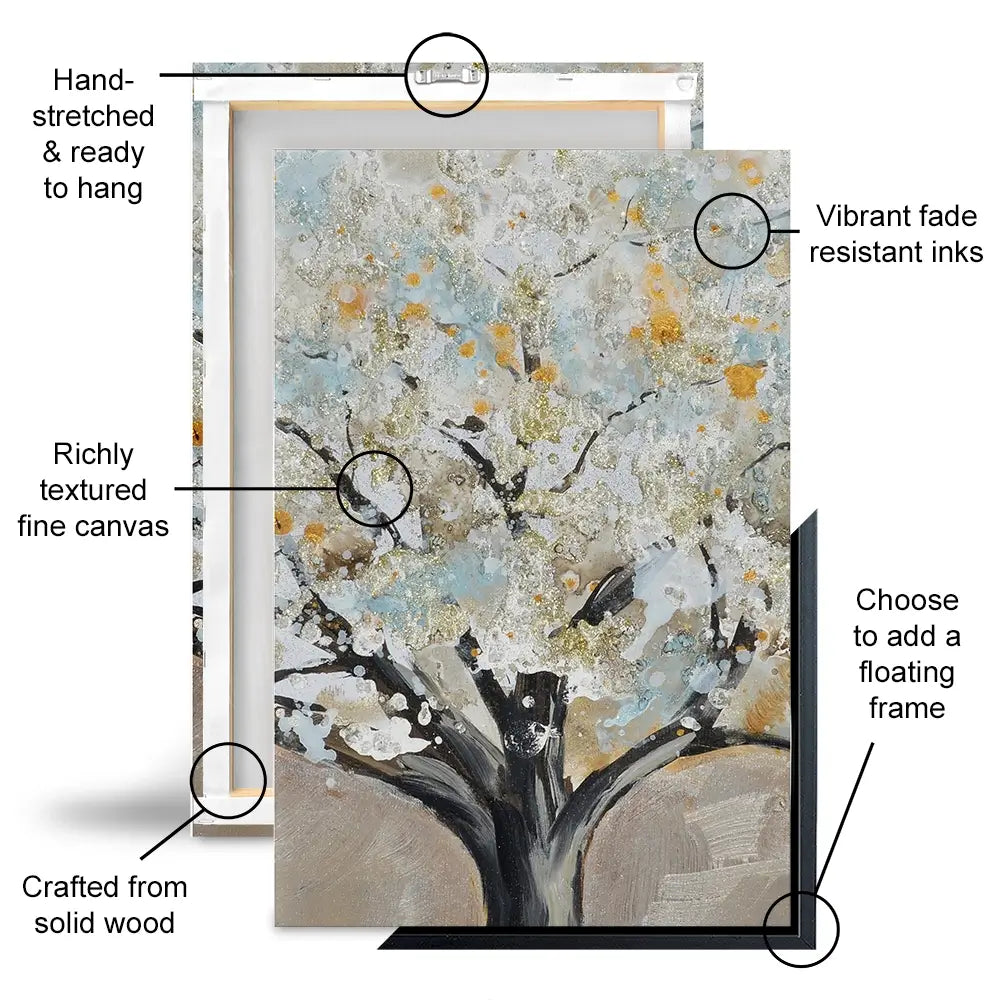Panoramic Tree Trio Canvas Print Panoramic Tree Trio Canvas Print wall art product JS CHENYU ARTS / Shutterstock