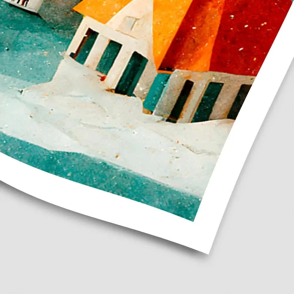 Paper Village Art Print Paper Village Art Print wall art product Treechild
